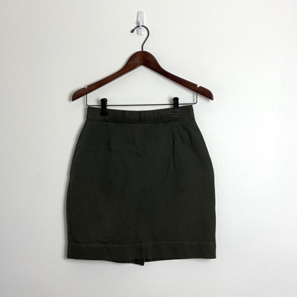 Vintage Nevada Blue Mini Olive Green Skirt